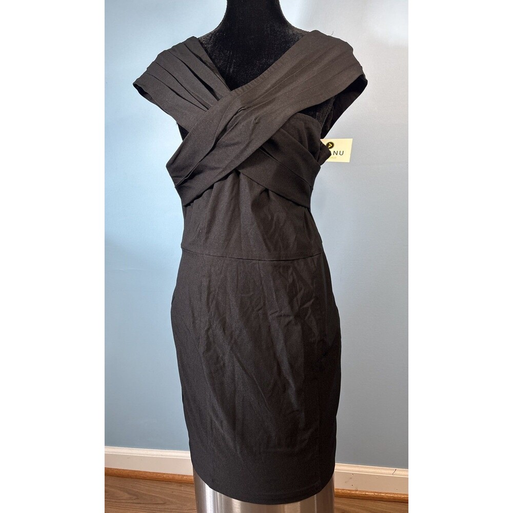 Diyanu Black African Bodycon Midi Cocktail Dress (Women’s XL) Bandage Straps